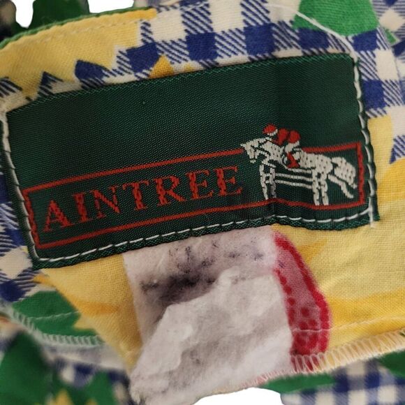 Vintage 90s Long Sleeve Kaftan Dress Gingham Sunflowers Womens Size 2XL Blue Yel - Picture 6 of 6